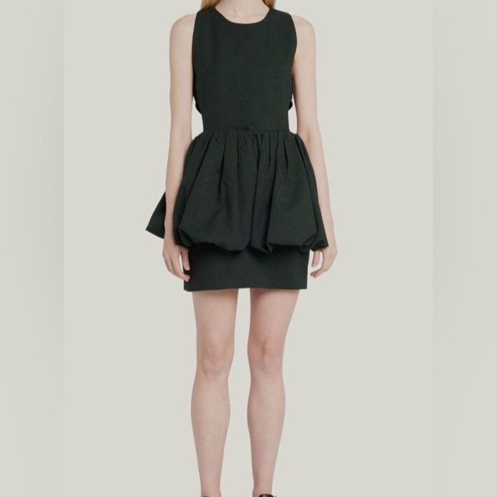 Kika Vargas Aleksandra Cutout Bubble Hem Mini Dress